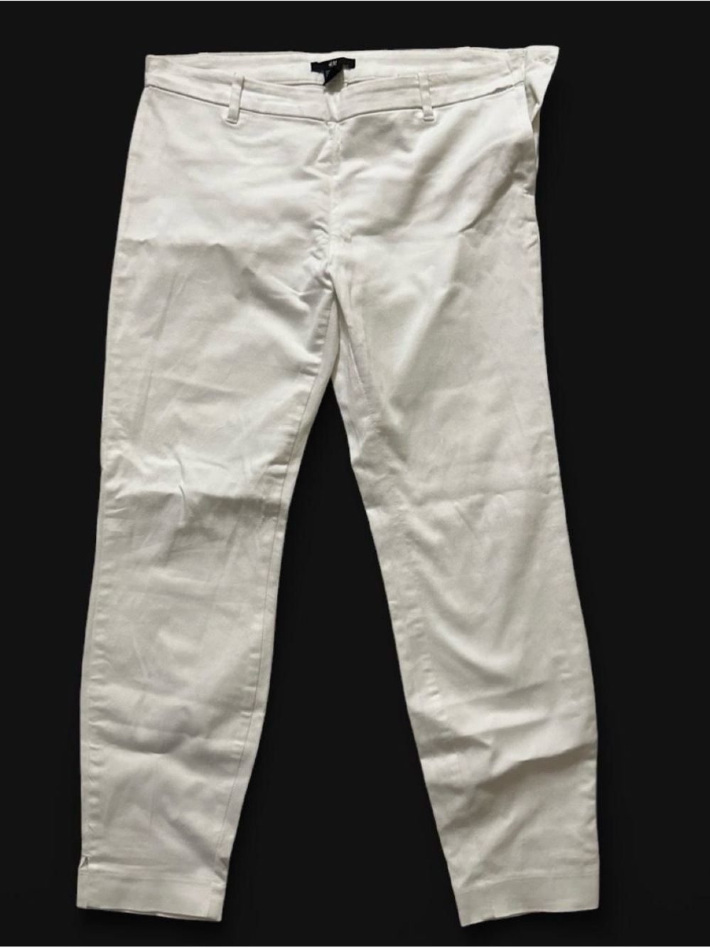 H&M Women's White Cropped Ankle Pants